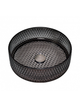 Stakleni lavabo COPEN nadgradni fi400x125mm CRNI C-15-002